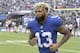 New York Giants wide receiver Odell Beckham warms up prior to an NFL football game against the Los Angeles Chargers, Sunday, Oct. 8, 2017, in East Rutherford, N.J. (AP Photo/Bill Kostroun)