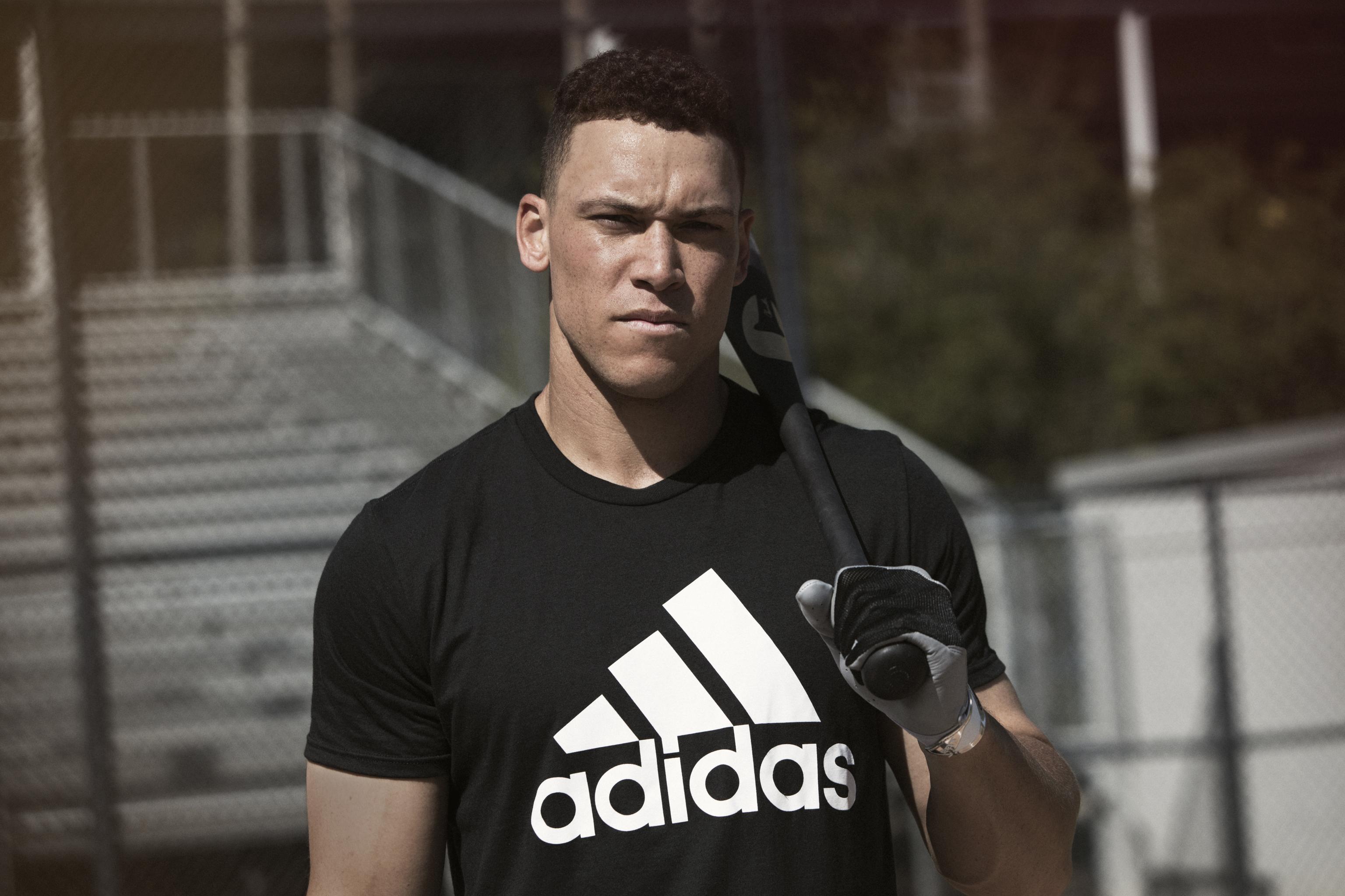 Aaron Judge New York Yankees Player-Issued White Multicolor adidas Shoes  from the 2021 MLB Season