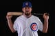 MESA, AZ - FEBRUARY 20: Kyle Schwarber #12 of the Chicago Cubs poses during Chicago Cubs Photo Day on February 20, 2018 in Mesa, Arizona. (Photo by Gregory Shamus/Getty Images)