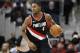 Portland Trail Blazers forward Maurice Harkless (4) dribbles in the first half of an NBA basketball game against the Atlanta Hawks, Saturday, Dec. 30, 2017, in Atlanta. (AP Photo/Brett Davis)