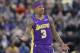 Los Angeles Lakers' Isaiah Thomas argues a call during the first half of an NBA basketball game against the Indiana Pacers, Monday, March 19, 2018, in Indianapolis. (AP Photo/Darron Cummings)