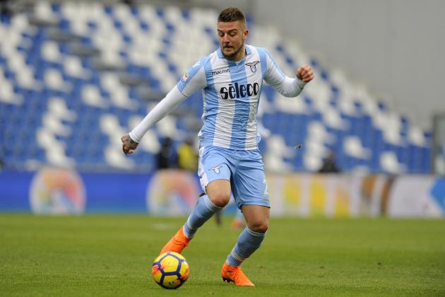 REGGIO NELL'EMILIA, ITALY - FEBRUARY 25:  Sergej Milinkovic Savic of SS Lazio in action during the serie A match between US Sassuolo and SS Lazio at Mapei Stadium - Citta' del Tricolore on February 25, 2018 in Reggio nell'Emilia, Italy.  (Photo by Marco Rosi/Getty Images)