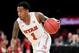 NEW YORK, NY - MARCH 27: Justin Bibbins #1 of the Utah Utes dribbles towards the basket in the first quarter against the Western Kentucky Hilltoppers during their 2018 National Invitation Tournament Championship semifinals game at Madison Square Garden on March 27, 2018 in New York City. (Photo by Abbie Parr/Getty Images)