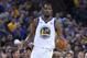 OAKLAND, CA - MARCH 14: Kevin Durant #35 of the Golden State Warriors dribbles the ball up court against the Los Angeles Lakers during an NBA basketball game at ORACLE Arena on March 14, 2018 in Oakland, California. NOTE TO USER: User expressly acknowledges and agrees that, by downloading and or using this photograph, User is consenting to the terms and conditions of the Getty Images License Agreement. (Photo by Thearon W. Henderson/Getty Images)
