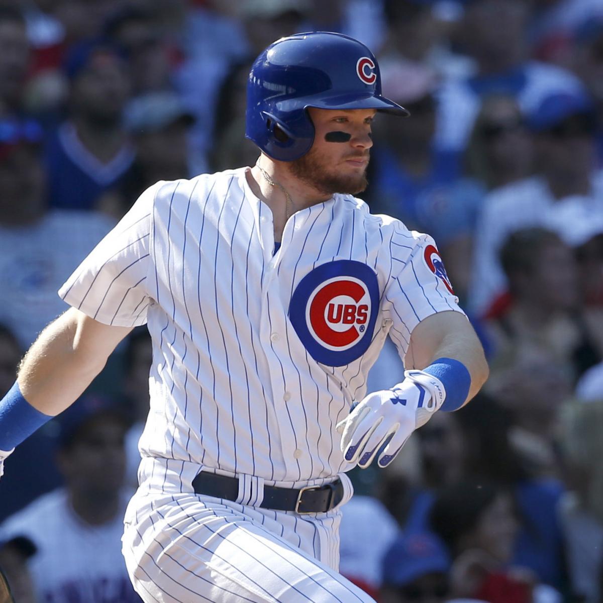 Cubs #39 Ian Happ Crushes Home Run on 1st Pitch of Season vs Marlins