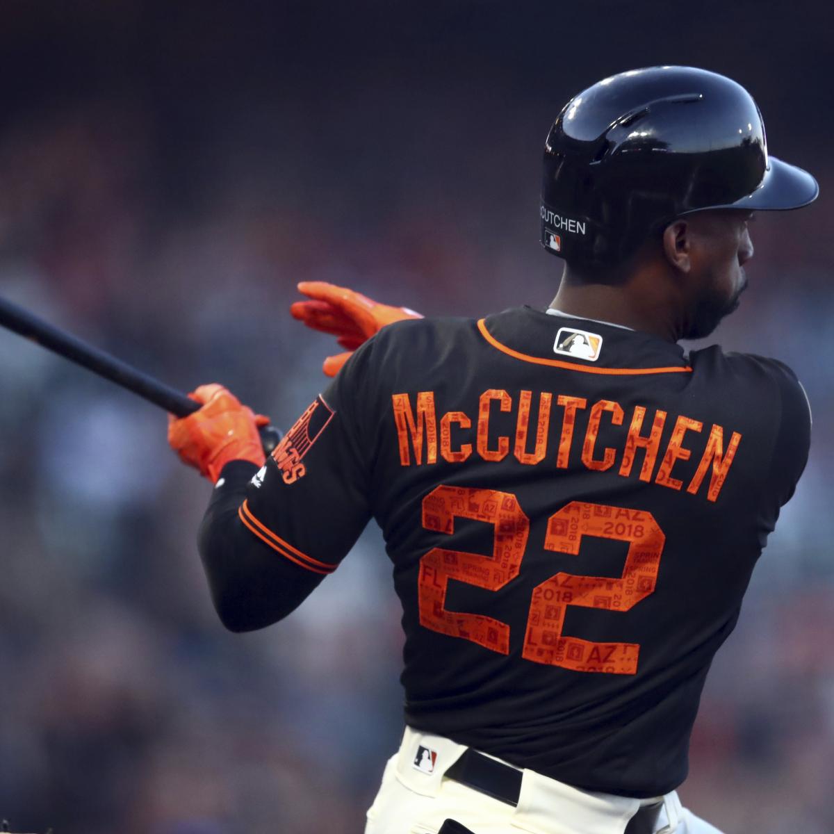 Andrew McCutchen Hit by Pitch, Exits Game vs. Padres with Elbow Injury, News, Scores, Highlights, Stats, and Rumors