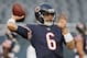 CHICAGO, IL - AUGUST 31: Mark Sanchez #6 of the Chicago Bears participates in warm-ups before a preseason game against the Cleveland Browns
at Soldier Field on August 31, 2017 in Chicago, Illinois. (Photo by Jonathan Daniel/Getty Images)