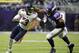 Chicago Bears wide receiver Kendall Wright (13) runs from Minnesota Vikings defensive end Danielle Hunter (99) after making a reception during the second half of an NFL football game, Sunday, Dec. 31, 2017, in Minneapolis. (AP Photo/Bruce Kluckhohn)