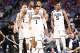 SAN ANTONIO, TX - MARCH 31: The Villanova Wildcats react against the Kansas Jayhawks during the 2018 NCAA Men's Final Four Semifinal at the Alamodome on March 31, 2018 in San Antonio, Texas. The Villanova Wildcats defeated the Kansas Jayhawks 95-79. (Photo by Ronald Martinez/Getty Images)