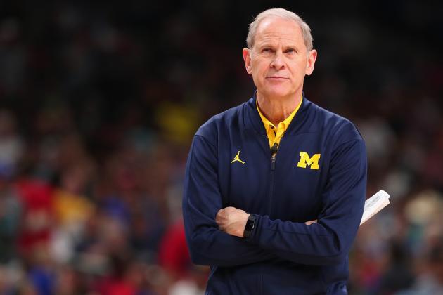 SAN ANTONIO, TX - MARCH 30:  Head coach John Beilein of the Michigan Wolverines looks on during practice before the 2018 Men's NCAA Final Four at the Alamodome on March 30, 2018 in San Antonio, Texas.  (Photo by Tom Pennington/Getty Images)