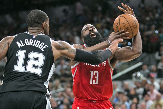 Lamarcus Aldridge Spurs Snap James Harden Rockets 11 Game