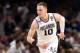 SAN ANTONIO, TX - APRIL 02: Donte DiVincenzo #10 of the Villanova Wildcats reacts after a shot in the second half against the Michigan Wolverines during the 2018 NCAA Men's Final Four National Championship game at the Alamodome on April 2, 2018 in San Antonio, Texas. (Photo by Ronald Martinez/Getty Images)