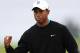 American Tiger Woods pumps his fist after chipping in to birdie on the 11th hole during the second round of the 110th US Open at Pebble Beach Golf Links at the US Open golf championship in Pebble Beach, California on June 18, 2010. AFP PHOTO / Robyn Beck (Photo credit should read ROBYN BECK/AFP/Getty Images)