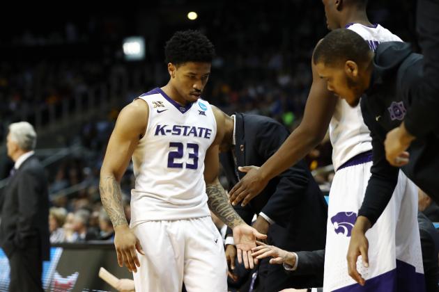 ATLANTA, GA - MARCH 24: Amaad Wainright #23 of the Kansas State Wildcats comes off the court in his teams defeat to the Loyola Ramblers in the second half during the 2018 NCAA Men's Basketball Tournament South Regional at Philips Arena on March 24, 2018 in Atlanta, Georgia. The Loyola Ramblers defeated the Kansas State Wildcats 78-62.  (Photo by Ronald Martinez/Getty Images)