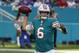 Miami Dolphins quarterback Jay Cutler (6) looks to pass, during the first half of an NFL football game against the Buffalo Bills, Sunday, Dec. 31, 2017, in Miami Gardens, Fla. (AP Photo/Wilfredo Lee)