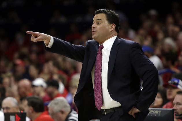 Arizona head coach Sean Miller in the second half during an NCAA college basketball game against California, Saturday, March 3, 2018, in Tucson, Ariz. Arizona defeated California 66-64. (AP Photo/Rick Scuteri)