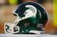 CHAMPAIGN, IL - NOVEMBER 05: A Michigan State Spartans helmet is seen during the game against the Illinois Fighting Illini at Memorial Stadium on November 5, 2016 in Champaign, Illinois. (Photo by Michael Hickey/Getty Images)