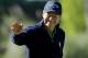 Tom Watson acknowledges the gallery after a birdie on the third hole during the first round of the Masters golf tournament Thursday, April 7, 2016, in Augusta, Ga. (AP Photo/Jae C. Hong)