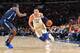 PHILADELPHIA, PA - APRIL 8: Ben Simmons #25 of the Philadelphia 76ers handles the ball against the Dallas Mavericks on April 8, 2018 at Wells Fargo Center in Philadelphia, Pennsylvania. NOTE TO USER: User expressly acknowledges and agrees that, by downloading and/or using this photograph, user is consenting to the terms and conditions of the Getty Images License Agreement. Mandatory Copyright Notice: Copyright 2018 NBAE (Photo by Jesse D. Garrabrant/NBAE via Getty Images)