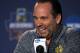 Notre Dame head coach Mike Brey laughs during a college basketball news conference, Saturday, March 26, 2016, in Philadelphia. Notre Dame will play North Carolina on Sunday in the regional finals of the men's NCAA Tournament. (AP Photo/Matt Rourke)