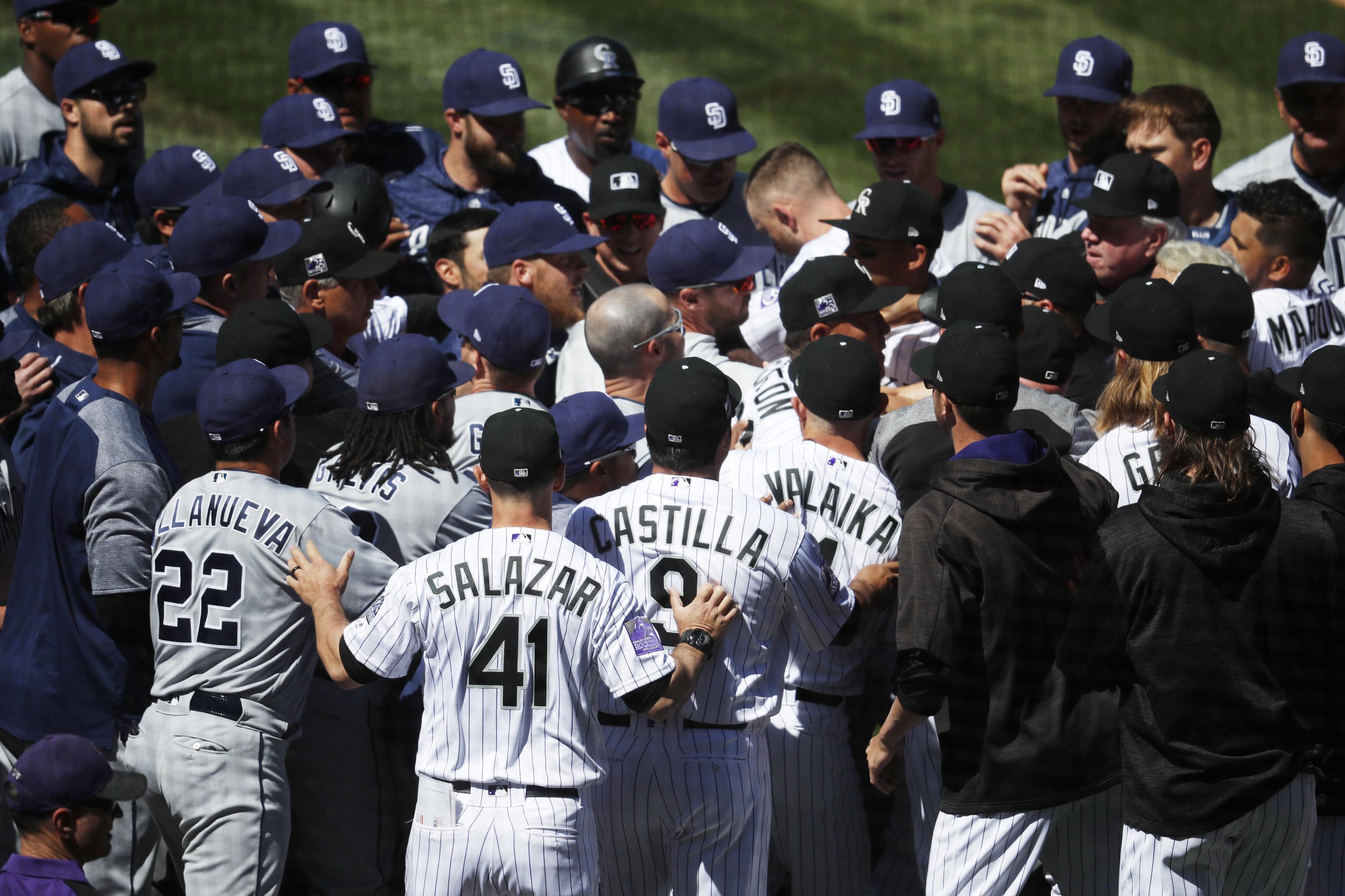 Bench-clearing brawl in Rockies-Padres game showcases Nolan