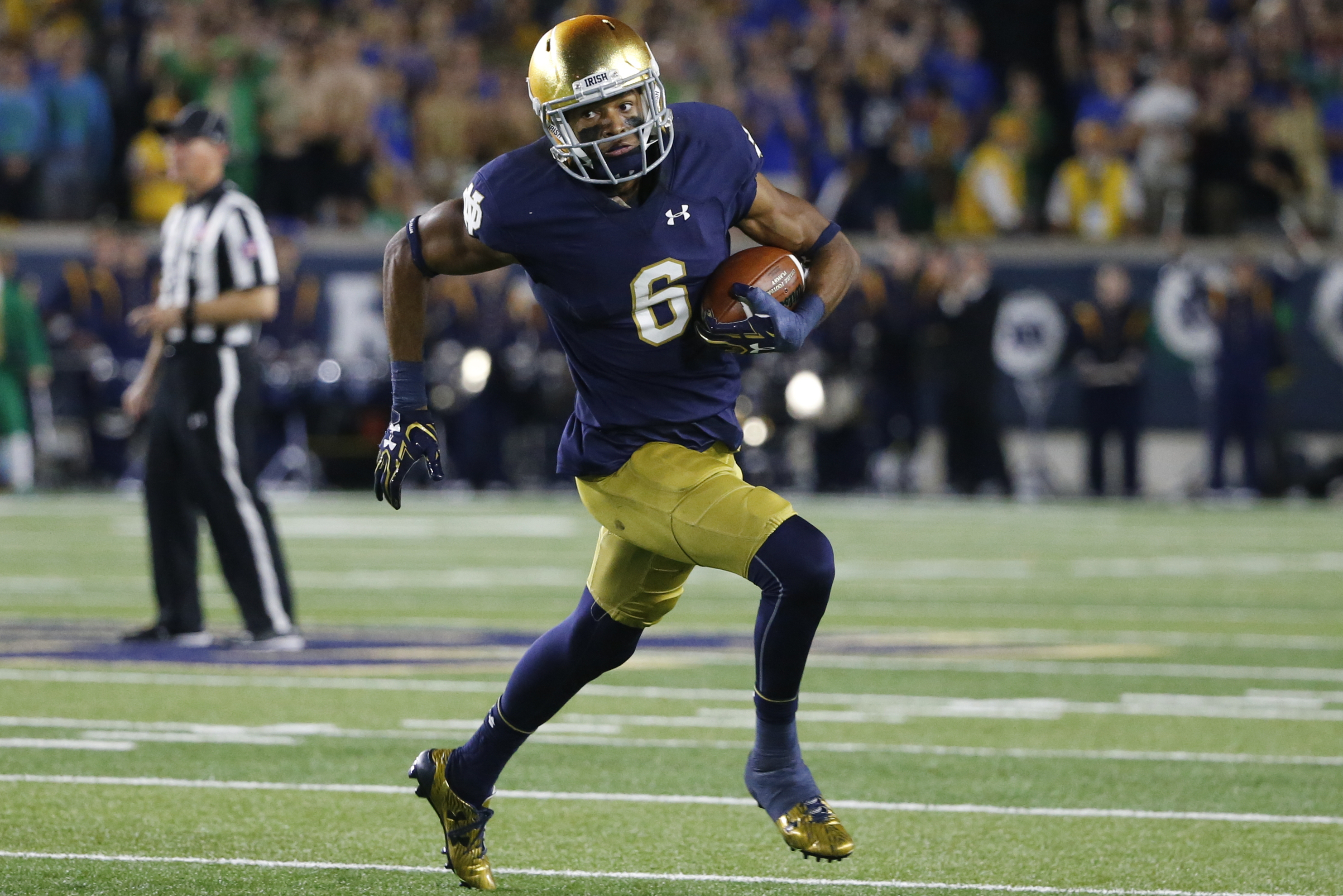 Notre Dame's leading receiver, Equanimeous St. Brown, heads to the