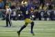 Notre Dame wide receiver Equanimeous St. Brown carries the ball during the second half of an NCAA college football game against Michigan State Saturday, Sept. 17, 2016, in South Bend, Ind. (AP Photo/Charles Rex Arbogast)