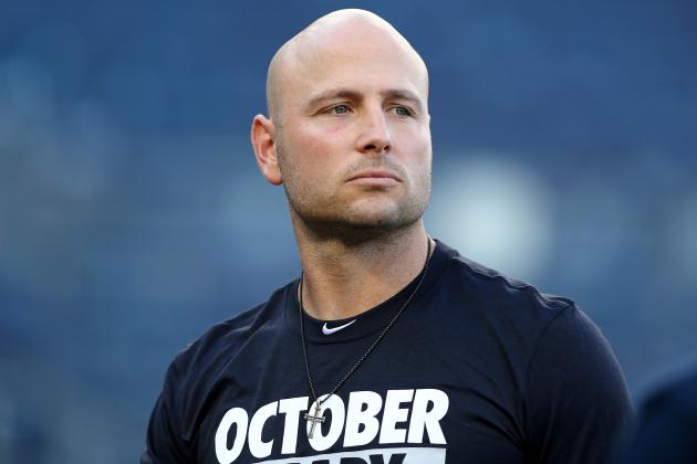 NEW YORK, NY - OCTOBER 03:  Matt Holliday #17 of the New York Yankees looks on prior to the American League Wild Card Game against the Minnesota Twins at Yankee Stadium on October 3, 2017 in the Bronx borough of New York City.  (Photo by Elsa/Getty Images)