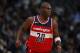 Washington Wizards guard Jodie Meeks (20) in the second half of an NBA basketball game Monday, Oct. 23, 2017, in Denver. The Wizards won 109-104. (AP Photo/David Zalubowski)