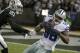 Dallas Cowboys wide receiver Dez Bryant (88) catches a pass against Oakland Raiders cornerback Sean Smith (21) during the second half of an NFL football game in Oakland, Calif., Sunday, Dec. 17, 2017. The Cowboys won 20-17. (AP Photo/Eric Risberg)