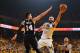 OAKLAND, CA - APRIL 14: JaVale McGee #1 of the Golden State Warriors handles the ball against the San Antonio Spurs in Game One of Round One during the 2018 NBA Playoffs on April 14, 2018 at ORACLE Arena in Oakland, California. NOTE TO USER: User expressly acknowledges and agrees that, by downloading and or using this photograph, user is consenting to the terms and conditions of Getty Images License Agreement. Mandatory Copyright Notice: Copyright 2018 NBAE (Photo by Andrew D. Bernstein/NBAE via Getty Images)