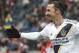 Zlatan Ibrahimovic of Los Angeles Galaxy smiles after scoring against the Chicago Fire during the first half of a MLS soccer match on April 14, 2018 at the Toyota Park in Bridgeview, Illinois. / AFP PHOTO / Kamil Krzaczynski (Photo credit should read KAMIL KRZACZYNSKI/AFP/Getty Images)