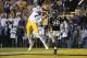 LSU wide receiver D.J. Chark (7) pulls in a touchdown reception in front of Texas A&M defensive back Debione Renfro (29) in the second half of an NCAA college football game in Baton Rouge, La., Saturday, Nov. 25, 2017. LSU won 45-21. (AP Photo/Gerald Herbert)