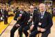 OAKLAND, CA - APRIL 14: Commentators Mark Jackson, Jeff Van Gundy, and Mike Breen seen during the game between the San Antonio Spurs and the Golden State Warriors in Game One of Round One during the 2018 NBA Playoffs on April 14, 2018 at ORACLE Arena in Oakland, California. NOTE TO USER: User expressly acknowledges and agrees that, by downloading and or using this photograph, user is consenting to the terms and conditions of Getty Images License Agreement. Mandatory Copyright Notice: Copyright 2018 NBAE (Photo by Andrew D. Bernstein/NBAE via Getty Images)