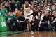 BOSTON, MA - APRIL 15: Terry Rozier #12 of the Boston Celtics handles the ball against the Milwaukee Bucks in Game One of Round One during the 2018 NBA Playoffs on April 15, 2018 at TD Garden in Boston, Massachusetts. NOTE TO USER: User expressly acknowledges and agrees that, by downloading and or using this photograph, user is consenting to the terms and conditions of Getty Images License Agreement. Mandatory Copyright Notice: Copyright 2018 NBAE (Photo by Brian Babineau/NBAE via Getty Images)