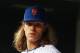 NEW YORK, NY - APRIL 15: Noah Syndergaard #34 of the New York Mets lloks on against the Milwaukee Brewers during their game at Citi Field on April 15, 2018 in New York City. All players are wearing #42 in honor of Jackie Robinson Day. (Photo by Al Bello/Getty Images)
