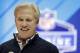 FILE - In this Wednesday, Feb. 28, 2018, file photo, Denver Broncos general manager John Elway speaks during a press conference at the NFL football scouting combine, in Indianapolis. Elway has found it difficult to land a franchise quarterback from the college ranks like he did in free agency with Peyton Manning six years ago. Last year, the Broncos cycled through his draft picks Brock Osweiler, Trevor Siemian and Paxton Lynch during the team's worst season in decades. (AP Photo/Darron Cummings, File)