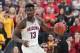 LAS VEGAS, NV - MARCH 10: Deandre Ayton #13 of the Arizona Wildcats looks to pass against the USC Trojans during the championship game of the Pac-12 basketball tournament at T-Mobile Arena on March 10, 2018 in Las Vegas, Nevada. The Wildcats won 75-61. (Photo by Ethan Miller/Getty Images)