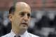 FILE - In this May 26, 2010, file photo, television NBA analyst Jeff Van Gundy talks before Game 5 between the Boston Celtics and Orlando Magic in the NBA Eastern Conference basketball finals in Orlando, Fla. If Van Gundy had his way, his U.S. team trying to qualify for the 2019 Basketball World Cup would have been together for a month of practices. He had five days. Ready or not, qualifying is about to start when Van Gundy and a team of largely unheralded G League players take on Puerto Rico. (AP Photo/Phelan M. Ebenhack, File)