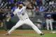 Kansas City Royals relief pitcher Blaine Boyer during a baseball game against the Seattle Mariners at Kauffman Stadium in Kansas City, Mo., Tuesday, April 10, 2018. (AP Photo/Orlin Wagner)