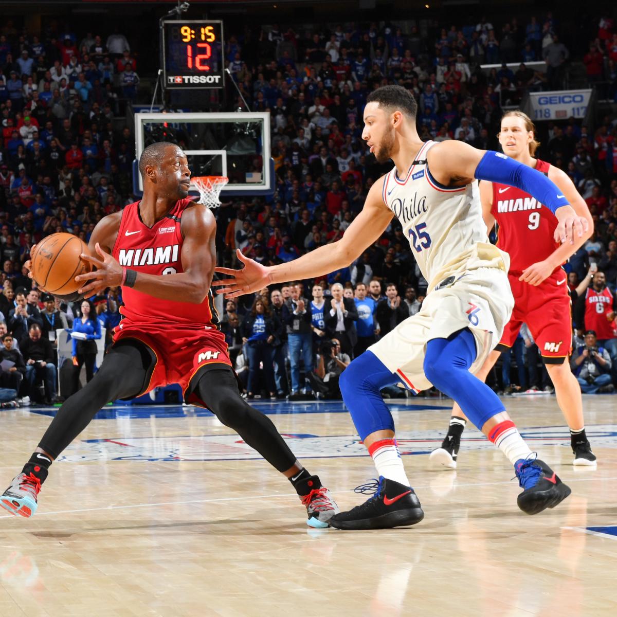 Dwyane Wade's 28 Points off the Bench Propel Heat to Win vs. Ben Simmons, 76ers | Bleacher Report | Latest News, Videos and Highlights