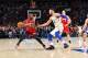 PHILADELPHIA, PA - APRIL 16: Dwyane Wade #3 of the Miami Heat handles the ball against the Philadelphia 76ers in Game Two of Round One of the 2018 NBA Playoffs on April 16, 2018 in Philadelphia, Pennsylvania NOTE TO USER: User expressly acknowledges and agrees that, by downloading and/or using this Photograph, user is consenting to the terms and conditions of the Getty Images License Agreement. Mandatory Copyright Notice: Copyright 2018 NBAE (Photo by Jesse D. Garrabrant/NBAE via Getty Images)