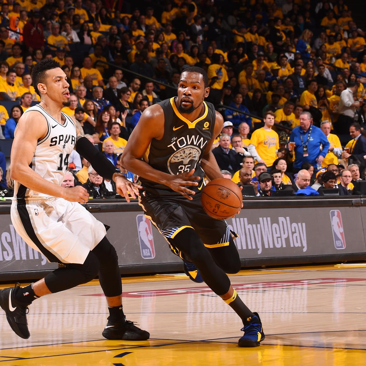Kevin Durant, Klay Thompson Combine for 63 Points as Warriors Beat Spurs | Bleacher Report | Latest News, Videos and Highlights