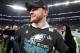 MINNEAPOLIS, MN - FEBRUARY 04: Carson Wentz #11 of the Philadelphia Eagles celebrates after defeating the New England Patriots 41-33 in Super Bowl LII at U.S. Bank Stadium on February 4, 2018 in Minneapolis, Minnesota. (Photo by Patrick Smith/Getty Images)