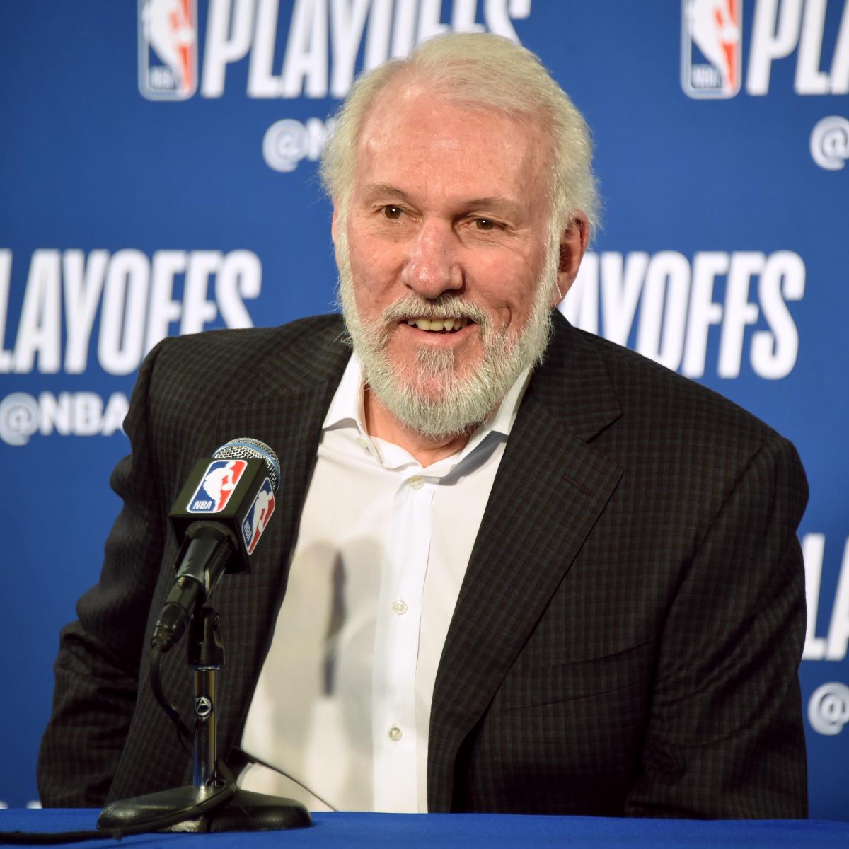 Gregg Popovich Jokingly Shouts 'Go Warriors' After Spurs' Game 2 Loss | Bleacher Report | Latest News, Videos and Highlights