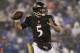 BALTIMORE, MD - DECEMBER 23: Quarterback Joe Flacco #5 of the Baltimore Ravens throws the ball in the third quarter against the Indianapolis Colts at M&T Bank Stadium on December 23, 2017 in Baltimore, Maryland. (Photo by Patrick Smith/Getty Images)