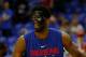 Philadelphia 76ers' Joel Embiid, of Cameroon, looks on prior to the first half in Game 1 of a first-round NBA basketball playoff series against the Miami Heat, Saturday, April 14, 2018, in Philadelphia. (AP Photo/Chris Szagola)