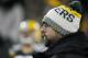 Green Bay Packers' Aaron Rodgers watches warm up before an NFL football game against the Minnesota Vikings Saturday, Dec. 23, 2017, in Green Bay, Wis. (AP Photo/Mike Roemer)