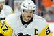 Pittsburgh Penguins' Captain Sidney Croisby before the start of a first round NHL hockey game against the Philadelphia Flyers, Sunday, April 15, 2018, in Philadelphia. (AP Photo/Tom Mihalek)