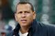 HOUSTON, TX - APRIL 14: Former New York Yankee and ESPN commentator Alex Rodriguez watches batting practice at Minute Maid Park on April 14, 2018 in Houston, Texas. (Photo by Bob Levey/Getty Images)
